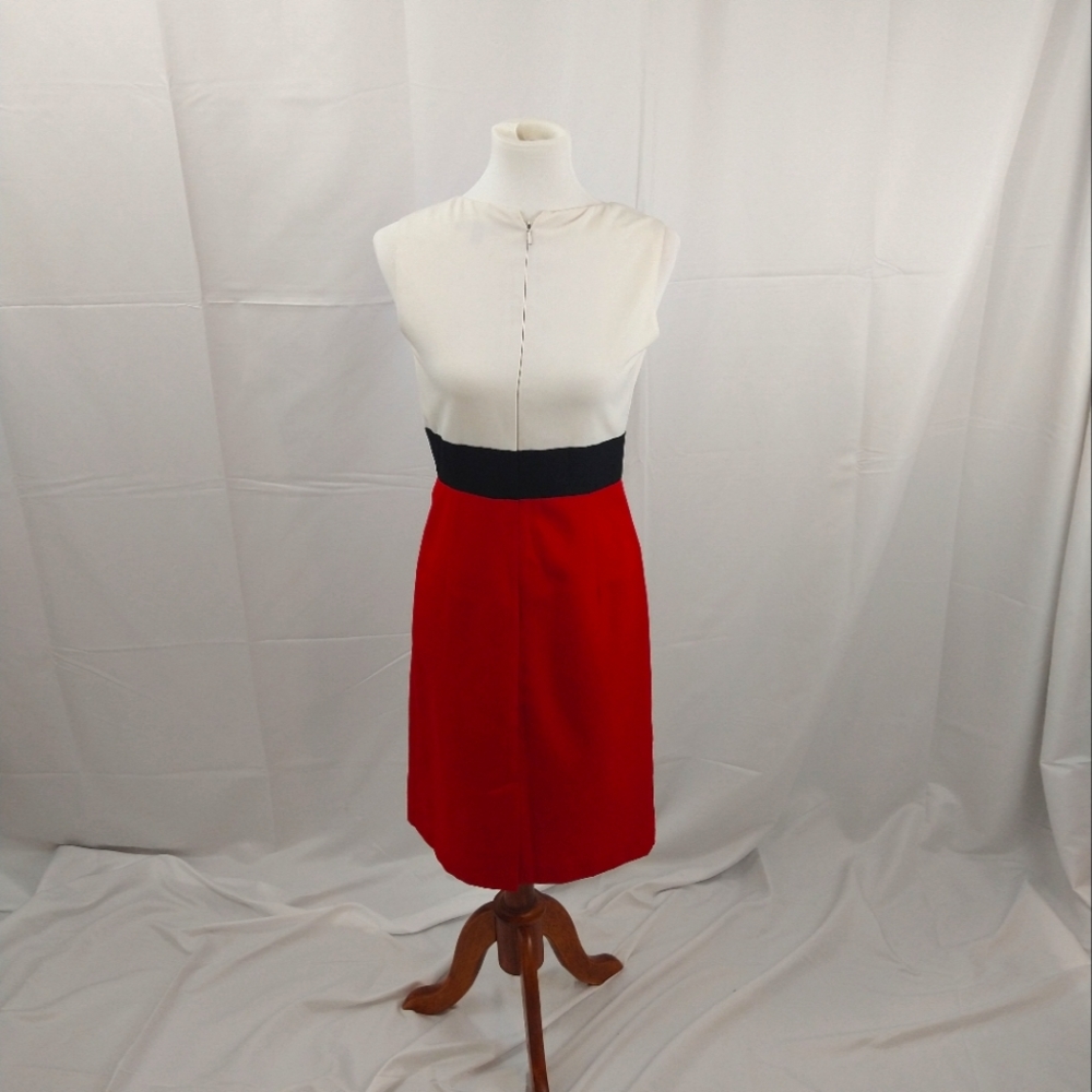White, Red, and Black, Block Dress, Size 6